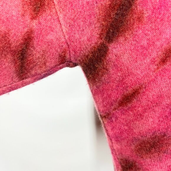 A by Anthropologie Size S The Cashmere Collection Sweater Pink Tie Dye - Picture 6 of 8